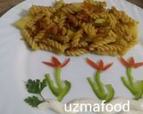 A picture of step 4 of Pasta jalfrezi fries.