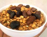 A picture of step 5 of Aki na Ukwa(Palm Kernel Nut and Toasted African Bread Fruit).