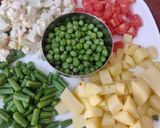 A picture of step 1 of Vegetable Korma.