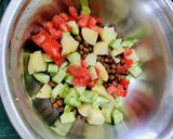 A picture of step 1 of Kala Chana masala Chaat.