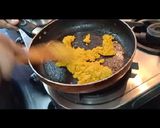 A picture of step 3 of Mango burfi.