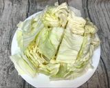 A picture of step 1 of Taiwanese Golden Pickled Cabbage.