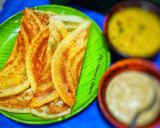 A picture of step 6 of Masala dosa.