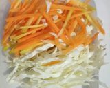 Foto langkah ke 1 dari resep Telur Ceplok Lapis Sayur.