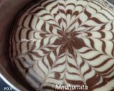 A picture of step 1 of Chocolate Marble Cake (no eggs).