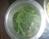 A picture of step 3 of Mukimo served with cabbage.