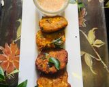 A picture of step 6 of Parippu Vada kearala special Tea Time snack.