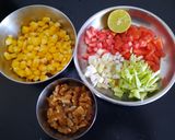 A picture of step 1 of Walnuts veggie salad.