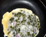 A picture of step 2 of Moringa in egg.