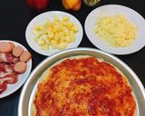 Hình bước làm 2 của món Pizza Hawaii