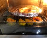 Foto del paso 3 de la receta: Filetes de merluza rellenas con jamón y queso, acompañadas con puré de calabacín