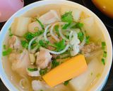 Hình bước làm 4 của món #buasangvietBún bò, thịt chân giò, móng giò