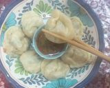 A picture of step 7 of Chicken momos (dumplings).
