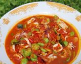 Foto langkah ke 6 dari resep Oseng cumi pete pedas.