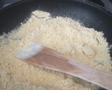A picture of step 1 of Mohan Thaal (gram flour fudge).