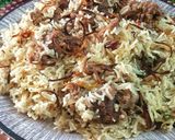 A picture of step 5 of Beef Yakhni pulao.