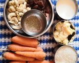 A picture of step 1 of Carrot Halwa.