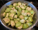 A picture of step 1 of Marinated Eggplant.