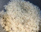 A picture of step 1 of Rice and locust (formented) beans.