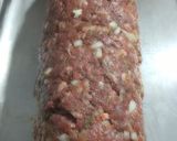 Foto del paso 2 de la receta: Pan de Carne Relleno con Jamón y Mozzarella al verdeo con cheddar