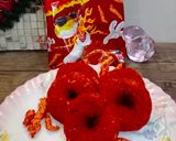 A picture of step 8 of Cheetos donuts ❤❤.