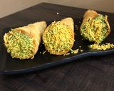A picture of step 4 of Ice cream cone chaat.