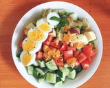 Hình bước làm 1 của món Giảm cân - eat clean: Salad bốn mùa + đậu hũ sốt canh mật ong