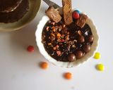 A picture of step 3 of Creamy dark chocolate caramel pudding.