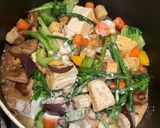 A picture of step 2 of Vegetables Braised in Coconut Milk.