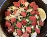 A picture of step 1 of California Farm Tuna & Green Beans in Butter.