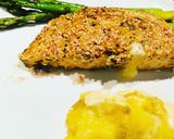 Foto del paso 3 de la receta: Salmón en Menta Dijon, acompañado de Puré de Papa Criolla con Brie y Espárragos Parrillados