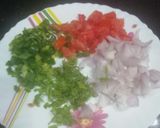 A picture of step 1 of Bread Bellpepper Chilla.