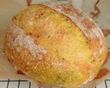Foto langkah ke 18 dari resep Kunyit Jinten Hitam Italian Herbs Sourdough Bread (Oven Tangkring).