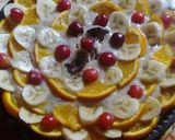 صورة لخطوة 3 من وصفة تارت الفواكه🍌🍒🍊 بكريمة الليمون🍋🍋