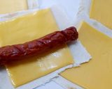 A picture of step 2 of Chicken Franks Bread Roll😋👌.