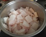 A picture of step 3 of Gazpachuelo with Whiting, Potatoes, and Rice.