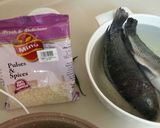 A picture of step 1 of Burong Isda (Fermented rice with fish).