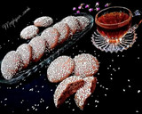 عکس مرحله 6 از دستور کلوچه شکلاتی کنجدی 😋🥰 Chocolate sesame cookies