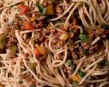 A picture of step 5 of Spaghetti bolognese.