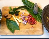 Foto langkah ke 2 dari resep Gulai nangka dan kacang panjang bumbu Padang.