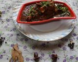 A picture of step 9 of Chettinad masala mutton curry.