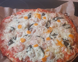 Foto del paso 8 de la receta: Pizza de gambas, ajetes y albahaca