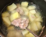 Hình bước làm 1 của món Canh Đu Đủ Xanh Hầm Xương