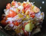 A picture of step 2 of Mutton potato curry.
