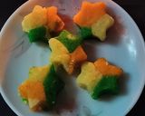 A picture of step 2 of Tri colour star shape semolina sandesh.