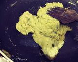 A picture of step 13 of Semolina Avocado cake  veg burger with dal tikki  and stick.