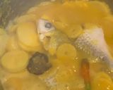 Gambar langkah 4 resipi Rebung Madu Masak Lemak ikan masin.
