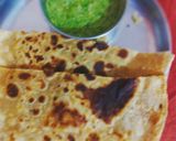 A picture of step 3 of Sattu ka paratha.
