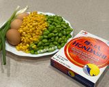 A picture of step 1 of Edamame, Corn, and Egg Stir-Fry.