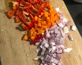 A picture of step 1 of Morrocan lamb meatball tagine.